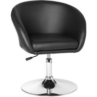 FineBuy Design Relaxsessel SV39213 Loungesessel Kunstleder Cocktailsessel, Sessel Drehbar, Esszimmerstuhl 120 kg, Clubsessel Leder-Optik, Drehstuhl Modern, Loungesessel Wartezimmerstuhl | Farbe: Schwarz FineBuy Design Relaxsessel SV39213 Loungesessel Kunstleder Cocktailsessel, Sessel Drehbar, Esszimmerstuhl 120 kg, Clubsessel Leder-Optik, Drehstuhl Modern, Loungesessel Wartezimmerstuhl | Farbe: Schwarz