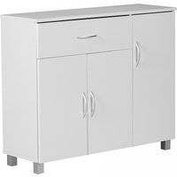 FineBuy Design Sideboard SETE 90 x 75 x 30 cm, Schränkchen mit 1 Schublade 3 Türen, Moderne Schlafzimmer Kommode, Anrichte Esszimmer, Schmaler Schuhschrank mit Schublade | Farbe: Braun FineBuy Design Sideboard SETE 90 x 75 x 30 cm, Schränkchen mit 1 Schublade 3 Türen, Moderne Schlafzimmer Kommode, Anrichte Esszimmer, Schmaler Schuhschrank mit Schublade | Farbe: Braun