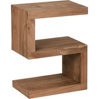 FineBuy Beistelltisch Massivholz S Cube 60cm hoch Wohnzimmer-Tisch Design Landhaus-Stil Couchtisch Farbe wählbar | Farbe: Braun FineBuy Beistelltisch Massivholz S Cube 60cm hoch Wohnzimmer-Tisch Design Landhaus-Stil Couchtisch Farbe wählbar | Farbe: Braun