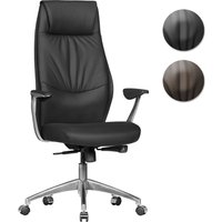 FineBuy Bürostuhl Echt-Leder Schreibtischstuhl 120KG Chefsessel mit Synchronmechanik Drehstuhl | Farbe: Schwarz FineBuy Bürostuhl Echt-Leder Schreibtischstuhl 120KG Chefsessel mit Synchronmechanik Drehstuhl | Farbe: Schwarz