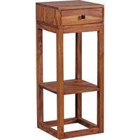 Massiver Beistelltisch PATAN Holz Massiv 90 x 35 x 35 cm, Telefontisch mit Schublade für Flur Anrichte, Moderne Konsole mit Ablage | Farbe: Braun Massiver Beistelltisch PATAN Holz Massiv 90 x 35 x 35 cm, Telefontisch mit Schublade für Flur Anrichte, Moderne Konsole mit Ablage | Farbe: Braun