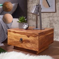 FineBuy Design Nachttisch Massiv-Holz 40x40x25 cm, Moderne Nacht-Kommode mit Schublade, Nachtschrank Natur-Holz Nachtkonsole | Farbe: Braun FineBuy Design Nachttisch Massiv-Holz 40x40x25 cm, Moderne Nacht-Kommode mit Schublade, Nachtschrank Natur-Holz Nachtkonsole | Farbe: Braun