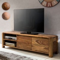 FineBuy Lowboard Massivholz Kommode 140 cm TV-Board Ablage-Fächer Landhaus-Stil Unterschrank 40 cm TV-Möbel | Farbe: Braun FineBuy Lowboard Massivholz Kommode 140 cm TV-Board Ablage-Fächer Landhaus-Stil Unterschrank 40 cm TV-Möbel | Farbe: Braun
