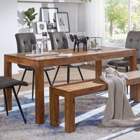FineBuy Esszimmertisch Sheesham Massivholz Esstisch Zeitlos, Küchentisch Rechteckig, Holztisch Esszimmer Schlicht, Großer Speisetisch Holz | Farbe: Braun FineBuy Esszimmertisch Sheesham Massivholz Esstisch Zeitlos, Küchentisch Rechteckig, Holztisch Esszimmer Schlicht, Großer Speisetisch Holz | Farbe: Braun