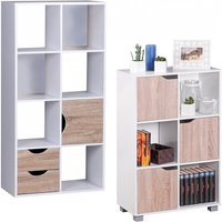 FineBuy Design Bücherregal MASSA Modern Holz Weiß mit Türen Sonoma Eiche Ablagefächer Standregal freistehend Größe wählbar | Farbe: Weiß FineBuy Design Bücherregal MASSA Modern Holz Weiß mit Türen Sonoma Eiche Ablagefächer Standregal freistehend Größe wählbar | Farbe: Weiß