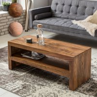 FineBuy Couchtisch Massiv-Holz 110 cm breit Wohnzimmer-Tisch Design braun Beistelltisch Wohnzimmermöbel Echtholz rechteckig | Farbe: Braun FineBuy Couchtisch Massiv-Holz 110 cm breit Wohnzimmer-Tisch Design braun Beistelltisch Wohnzimmermöbel Echtholz rechteckig | Farbe: Braun