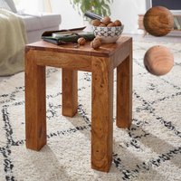 FineBuy Beistelltisch Massiv-Holz 35 x 35 cm Wohnzimmer-Tisch Design braun Landhaus-Stil Couchtisch Farbe wählbar | Farbe: Braun FineBuy Beistelltisch Massiv-Holz 35 x 35 cm Wohnzimmer-Tisch Design braun Landhaus-Stil Couchtisch Farbe wählbar | Farbe: Braun
