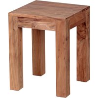 FineBuy Beistelltisch Massiv-Holz 35 x 35 cm Wohnzimmer-Tisch Design braun Landhaus-Stil Couchtisch Farbe wählbar | Farbe: Braun FineBuy Beistelltisch Massiv-Holz 35 x 35 cm Wohnzimmer-Tisch Design braun Landhaus-Stil Couchtisch Farbe wählbar | Farbe: Braun