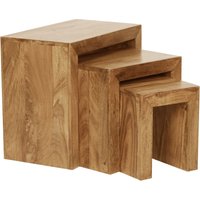 FineBuy 3er Set Satztisch Massiv-Holz Wohnzimmer-Tisch Landhaus-Stil Beistelltisch dunkel-braun Naturholz Couchtisch Natur-Produkt Wohnzimmermöbel Unikat Massivholzmöbel Echtholz Anstelltisch | Farbe: Braun FineBuy 3er Set Satztisch Massiv-Holz Wohnzimmer-Tisch Landhaus-Stil Beistelltisch dunkel-braun Naturholz Couchtisch Natur-Produkt Wohnzimmermöbel Unikat Massivholzmöbel Echtholz Anstelltisch | Farbe: Braun