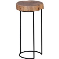 FineBuy Beistelltisch Massiv-Holz Wohnzimmer-Tisch Metallbeine Landhaus Baumstamm-Form Echt-Holz Natur Farbe wählbar | Farbe: Braun FineBuy Beistelltisch Massiv-Holz Wohnzimmer-Tisch Metallbeine Landhaus Baumstamm-Form Echt-Holz Natur Farbe wählbar | Farbe: Braun