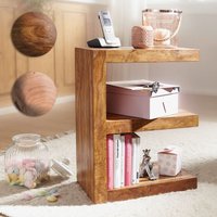 FineBuy Beistelltisch Massivholz E Cube 60cm hoch Wohnzimmer-Tisch Design braun Landhaus Couchtisch Farbe wählbar | Farbe: Braun FineBuy Beistelltisch Massivholz E Cube 60cm hoch Wohnzimmer-Tisch Design braun Landhaus Couchtisch Farbe wählbar | Farbe: Braun