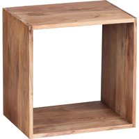FineBuy Standregal Massivholz 43,5 cm Cube Regal Holzregal Naturprodukt Beistelltisch Landhausstil | Farbe: Braun FineBuy Standregal Massivholz 43,5 cm Cube Regal Holzregal Naturprodukt Beistelltisch Landhausstil | Farbe: Braun