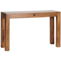 FineBuy Konsolentisch Massivholz Konsole mit 1 Schublade Schreibtisch 120 x 40 cm Landhaus Sideboard Farbe wählbar | Farbe: Braun FineBuy Konsolentisch Massivholz Konsole mit 1 Schublade Schreibtisch 120 x 40 cm Landhaus Sideboard Farbe wählbar | Farbe: Braun