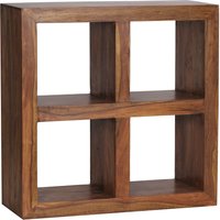 FineBuy Standregal Massivholz 82 cm hoch 4 Böden Design Holzregal Naturprodukt Landhaus Beistelltisch Farbe wählbar | Farbe: Braun FineBuy Standregal Massivholz 82 cm hoch 4 Böden Design Holzregal Naturprodukt Landhaus Beistelltisch Farbe wählbar | Farbe: Braun