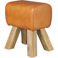 FineBuy Design Turnbock Sitzhocker 40 x 30 x 47 cm, Turnhocker Hocker Beistellhocker Fußhocker | Farbe: Braun FineBuy Design Turnbock Sitzhocker 40 x 30 x 47 cm, Turnhocker Hocker Beistellhocker Fußhocker | Farbe: Braun
