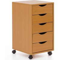 FineBuy Kinder Rollcontainer 33 x 64 x 38 cm Holz 5 Schubladen, Moderner Schubladencontainer mit Rollen, Standcontainer Bürocontainer, Rollwagen Kinderzimmer, Container Aufbewahrungsschrank | Farbe: Braun FineBuy Kinder Rollcontainer 33 x 64 x 38 cm Holz 5 Schubladen, Moderner Schubladencontainer mit Rollen, Standcontainer Bürocontainer, Rollwagen Kinderzimmer, Container Aufbewahrungsschrank | Farbe: Braun