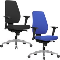 FineBuy Bürostuhl DARIUS mit Stoff-Bezug, Design Schreibtisch-Stuhl mit Synchromechanik & Armlehnen, Drehstuhl Drehsessel ergonomisch 120 kg | Farbe: Schwarz FineBuy Bürostuhl DARIUS mit Stoff-Bezug, Design Schreibtisch-Stuhl mit Synchromechanik & Armlehnen, Drehstuhl Drehsessel ergonomisch 120 kg | Farbe: Schwarz
