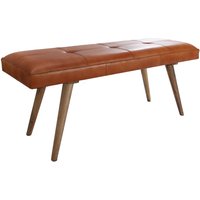 FineBuy gepolsterte Sitzbank 120cm Massivholz Echtleder Braun – Polsterbank für Garderobe, Schlafzimmer & Wohnzimmer – Garderobenbank Eingangsbereich | Farbe: Braun FineBuy gepolsterte Sitzbank 120cm Massivholz Echtleder Braun – Polsterbank für Garderobe, Schlafzimmer & Wohnzimmer – Garderobenbank Eingangsbereich | Farbe: Braun
