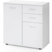 FineBuy Kommode mit Türen & Schubladen 71 x 78 x 35,5 cm Schrank Holz, Flurschrank modern, Mehrzweckschrank klein, Anrichte Sideboard matt, Kommodenschrank Flurmöbel | Farbe: Weiß FineBuy Kommode mit Türen & Schubladen 71 x 78 x 35,5 cm Schrank Holz, Flurschrank modern, Mehrzweckschrank klein, Anrichte Sideboard matt, Kommodenschrank Flurmöbel | Farbe: Weiß