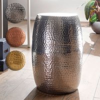 FineBuy Beistelltisch 30 x 49,5 x 30 cm Aluminium Dekotisch orientalisch rund, Kleiner Hammerschlag Abstelltisch, Designer Ablagetisch Metall modern, Anstelltisch schmal | Farbe: Silber FineBuy Beistelltisch 30 x 49,5 x 30 cm Aluminium Dekotisch orientalisch rund, Kleiner Hammerschlag Abstelltisch, Designer Ablagetisch Metall modern, Anstelltisch schmal | Farbe: Silber
