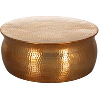 FineBuy Design Couchtisch rund 75 cm aus Metall – Handgefertigter Aluminium Wohnzimmertisch Hammerschlag – Orientalischer flacher Alu Sofatisch | Farbe: Gold FineBuy Design Couchtisch rund 75 cm aus Metall – Handgefertigter Aluminium Wohnzimmertisch Hammerschlag – Orientalischer flacher Alu Sofatisch | Farbe: Gold