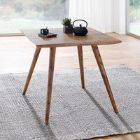 FineBuy Esszimmertisch Sheesham rustikal Massiv-Holz, Design Landhaus Esstisch, Tisch für Esszimmer klein, 4 - 6 Personen | Farbe: Braun FineBuy Esszimmertisch Sheesham rustikal Massiv-Holz, Design Landhaus Esstisch, Tisch für Esszimmer klein, 4 - 6 Personen | Farbe: Braun