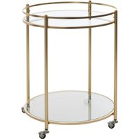 FineBuy Design Servierwagen Gold Ø 57 cm Beistelltisch, Teewagen Metall mit Rollen, Küchenwagen mit Glasplatten, Barwagen rund 75 cm hoch, Küchentrolley modern, Rollwagen | Farbe: Gold FineBuy Design Servierwagen Gold Ø 57 cm Beistelltisch, Teewagen Metall mit Rollen, Küchenwagen mit Glasplatten, Barwagen rund 75 cm hoch, Küchentrolley modern, Rollwagen | Farbe: Gold