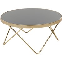 FineBuy Design Couchtisch Ø 82 cm Schwarz Gold Beistelltisch Metall / Glas, Tisch mit Glasplatte, Ablagetisch modern, Großer Wohnzimmertisch, Glastisch mit Metallgestell | Farbe: Schwarz FineBuy Design Couchtisch Ø 82 cm Schwarz Gold Beistelltisch Metall / Glas, Tisch mit Glasplatte, Ablagetisch modern, Großer Wohnzimmertisch, Glastisch mit Metallgestell | Farbe: Schwarz