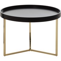 FineBuy Couchtisch 58,5x42x58,5cm Sofatisch Metall Rund, Designer Retro Wohnzimmertisch modern, Kleiner Loungetisch mit Metallgestell, Runder Tabletttisch mit Holz-Platte | Farbe: Schwarz FineBuy Couchtisch 58,5x42x58,5cm Sofatisch Metall Rund, Designer Retro Wohnzimmertisch modern, Kleiner Loungetisch mit Metallgestell, Runder Tabletttisch mit Holz-Platte | Farbe: Schwarz