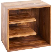 FineBuy Beistelltisch 43x43x30 cm Sheesham Massivholz Design Nachttisch, Kleiner Wohnzimmertisch mit Ablagen, Designer Holztisch massiv, Nachtkonsole Nachtkommode Holz, Anstelltisch modern | Farbe: Braun FineBuy Beistelltisch 43x43x30 cm Sheesham Massivholz Design Nachttisch, Kleiner Wohnzimmertisch mit Ablagen, Designer Holztisch massiv, Nachtkonsole Nachtkommode Holz, Anstelltisch modern | Farbe: Braun