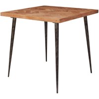 FineBuy Esstisch quadratisch 80 cm Akazie Massivholz für 4 Personen – Quadratischer Industrial Holztisch, Design Küchentisch massiv mit Metallbeinen, Esszimmertisch Holz Vintage Stil | Farbe: Braun FineBuy Esstisch quadratisch 80 cm Akazie Massivholz für 4 Personen – Quadratischer Industrial Holztisch, Design Küchentisch massiv mit Metallbeinen, Esszimmertisch Holz Vintage Stil | Farbe: Braun