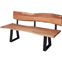 FineBuy Esszimmerbank 160×85,5×60 cm Akazie Massivholz Bank mit Baumkante, Sitzbank Holzbank mit Lehne, KĂŒchenbank Essbank Holz Landhausstil, Baumstamm KĂŒchensitzbank 3 Sitzer Massiv | Farbe: Braun FineBuy Esszimmerbank 160×85,5×60 cm Akazie Massivholz Bank mit Baumkante, Sitzbank Holzbank mit Lehne, KĂŒchenbank Essbank Holz Landhausstil, Baumstamm KĂŒchensitzbank 3 Sitzer Massiv | Farbe: Braun