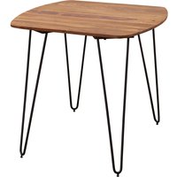 FineBuy Esszimmertisch Sheesham Massivholz, Esstisch mit Metallbeinen, Massiver Echtholz Tisch, Designer Holztisch Massiv, Moderner Küchentisch Braun | Farbe: Braun FineBuy Esszimmertisch Sheesham Massivholz, Esstisch mit Metallbeinen, Massiver Echtholz Tisch, Designer Holztisch Massiv, Moderner Küchentisch Braun | Farbe: Braun