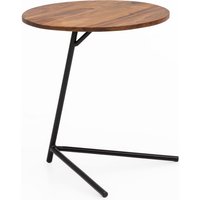 FineBuy Beistelltisch rund 40x46x40 cm Sheesham Metall Couchtisch Industrial Style Echtholz, Holztisch Sofatisch Metallbeine, Anstelltisch Dekotisch | Farbe: Braun FineBuy Beistelltisch rund 40x46x40 cm Sheesham Metall Couchtisch Industrial Style Echtholz, Holztisch Sofatisch Metallbeine, Anstelltisch Dekotisch | Farbe: Braun