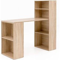 FineBuy Schreibtisch mit Regal 120x120x53 cm Holz Modern, Schreibtischregal Ablagefächer PC Tisch, Computertisch mit Ablage, Design Tisch Büro mit Aufbewahrung | Farbe: Grau FineBuy Schreibtisch mit Regal 120x120x53 cm Holz Modern, Schreibtischregal Ablagefächer PC Tisch, Computertisch mit Ablage, Design Tisch Büro mit Aufbewahrung | Farbe: Grau