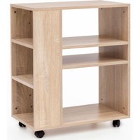 FineBuy Regal 60x35x75 cm Regalwagen mit Rollen Holz, Schmales Küchen-Regal, Telefontisch Rollwagen Modern, Bücher-Regal schmal Standcontainer Hoch | Farbe: Grau FineBuy Regal 60x35x75 cm Regalwagen mit Rollen Holz, Schmales Küchen-Regal, Telefontisch Rollwagen Modern, Bücher-Regal schmal Standcontainer Hoch | Farbe: Grau