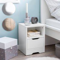 FineBuy Nachtkonsole SV51475 31x43x31 cm 1 Schublade und Ablagefach, Nachtkommode mit Stauraum, Nachttisch Schlicht Modern, Nachtschränkchen Klein, Bettkommode Schlafzimmer | Farbe: Grau FineBuy Nachtkonsole SV51475 31x43x31 cm 1 Schublade und Ablagefach, Nachtkommode mit Stauraum, Nachttisch Schlicht Modern, Nachtschränkchen Klein, Bettkommode Schlafzimmer | Farbe: Grau