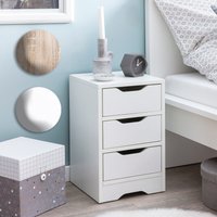 FineBuy Nachtkonsole 31x49x31 cm Matt mit 3 Schubladen, Nachtkommode mit Stauraum, Nachttisch Schlicht Modern, Nachtschränkchen Klein, Bettkommode Schlafzimmer | Farbe: Grau FineBuy Nachtkonsole 31x49x31 cm Matt mit 3 Schubladen, Nachtkommode mit Stauraum, Nachttisch Schlicht Modern, Nachtschränkchen Klein, Bettkommode Schlafzimmer | Farbe: Grau