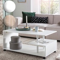 FineBuy Design Couchtisch 105 x 48,5 x 60 cm Drehbar mit Rollen, Wohnzimmertisch Coffee Table, Sofatisch Loungetisch Holz, Kaffeetisch mit Stauraum | Farbe: Grau FineBuy Design Couchtisch 105 x 48,5 x 60 cm Drehbar mit Rollen, Wohnzimmertisch Coffee Table, Sofatisch Loungetisch Holz, Kaffeetisch mit Stauraum | Farbe: Grau