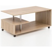 FineBuy Design Couchtisch 105 x 48,5 x 60 cm Drehbar mit Rollen, Wohnzimmertisch Coffee Table, Sofatisch Loungetisch Holz, Kaffeetisch mit Stauraum | Farbe: Grau FineBuy Design Couchtisch 105 x 48,5 x 60 cm Drehbar mit Rollen, Wohnzimmertisch Coffee Table, Sofatisch Loungetisch Holz, Kaffeetisch mit Stauraum | Farbe: Grau