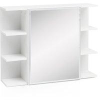 FineBuy Hängeschrank FB51815 Weiß 80×64,5x20cm Spanplatte Spiegelschrank Modern, Design Badregal Holz freischwebend, Schränkchen Badezimmerschrank mit Spiegel, Hängeschrank Badspiegel | Farbe: Weiß FineBuy Hängeschrank FB51815 Weiß 80×64,5x20cm Spanplatte Spiegelschrank Modern, Design Badregal Holz freischwebend, Schränkchen Badezimmerschrank mit Spiegel, Hängeschrank Badspiegel | Farbe: Weiß