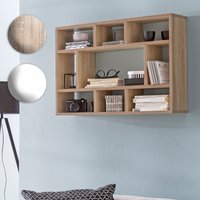FineBuy Wandregal SV51844 75x51x16 cm Holz Hängeregal Modern, Design Wandboard Freischwebend, Holzregal Regal für die Wand, Bücherregal Schmal, Dekoregal Schweberegal Wohnzimmer | Farbe: Grau FineBuy Wandregal SV51844 75x51x16 cm Holz Hängeregal Modern, Design Wandboard Freischwebend, Holzregal Regal für die Wand, Bücherregal Schmal, Dekoregal Schweberegal Wohnzimmer | Farbe: Grau