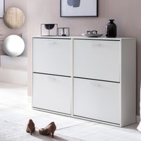 FineBuy Schuhkipper 120 x 81 x 24 cm mit 4 Klappen für bis zu 24 Paar Schuhe, Flur Schuhschrank, Schuhkommode, Schuhregal | Farbe: Grau FineBuy Schuhkipper 120 x 81 x 24 cm mit 4 Klappen für bis zu 24 Paar Schuhe, Flur Schuhschrank, Schuhkommode, Schuhregal | Farbe: Grau