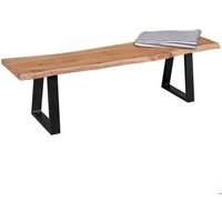 FineBuy Esszimmer-Bank FB51969 Baumstamm Massivholz Akazie 160 x 45 x 40 cm, Robuste Naturholz Küchenbank mit hoher Stabilität, Echtholz Essbank mit Baumkante, Holzbank im Landhaus-Stil | Farbe: Braun FineBuy Esszimmer-Bank FB51969 Baumstamm Massivholz Akazie 160 x 45 x 40 cm, Robuste Naturholz Küchenbank mit hoher Stabilität, Echtholz Essbank mit Baumkante, Holzbank im Landhaus-Stil | Farbe: Braun