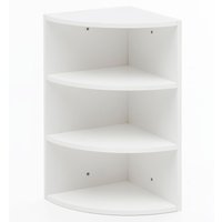 FineBuy Eckregal 30 x 60 x 30 cm in Holz, Wandregal - Winkelregal mit 3 Regal Ebenen, Küchenregal Hängend, Standregal Regal Bücherregal | Farbe: Weiß FineBuy Eckregal 30 x 60 x 30 cm in Holz, Wandregal - Winkelregal mit 3 Regal Ebenen, Küchenregal Hängend, Standregal Regal Bücherregal | Farbe: Weiß