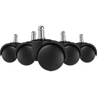 FineBuy 5er Set gebremste Weichboden-Rollen für Bürostuhl 11 mm Stift / Durchmesser 50 mm, Premium Teppichrollen in Schwarz, Dreh-stuhlrollen für weiche Böden | Farbe: Schwarz FineBuy 5er Set gebremste Weichboden-Rollen für Bürostuhl 11 mm Stift / Durchmesser 50 mm, Premium Teppichrollen in Schwarz, Dreh-stuhlrollen für weiche Böden | Farbe: Schwarz