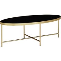 FineBuy Design Couchtisch Glas Schwarz – Oval 110 x 56 cm mit Gold Metallgestell, Großer Wohnzimmertisch, Lounge Tisch Glastisch | Farbe: Schwarz FineBuy Design Couchtisch Glas Schwarz – Oval 110 x 56 cm mit Gold Metallgestell, Großer Wohnzimmertisch, Lounge Tisch Glastisch | Farbe: Schwarz