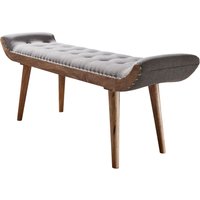 FineBuy gepolsterte Sitzbank 120 cm Massivholz Stoff grau – Retro Chesterfield Polsterbank fĂŒr Garderobe Schlafzimmer & Wohnzimmer – Garderobenbank Eingangsbereich | Farbe: Grau FineBuy gepolsterte Sitzbank 120 cm Massivholz Stoff grau – Retro Chesterfield Polsterbank fĂŒr Garderobe Schlafzimmer & Wohnzimmer – Garderobenbank Eingangsbereich | Farbe: Grau