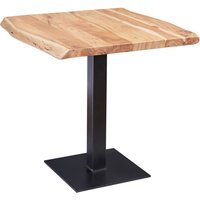 FineBuy Esstisch Baumkante 80 x 75 x 75 cm Akazie Massivholz Esszimmertisch, Kleiner Holztisch Esszimmer, Designer Küchentisch Quadratisch | Farbe: Braun FineBuy Esstisch Baumkante 80 x 75 x 75 cm Akazie Massivholz Esszimmertisch, Kleiner Holztisch Esszimmer, Designer Küchentisch Quadratisch | Farbe: Braun