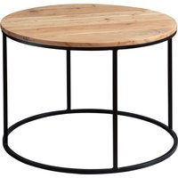 FineBuy Couchtisch 60x43x60 cm Akazie Massivholz / Metall Sofatisch, Design Wohnzimmertisch Rund, Kaffeetisch Massiv, Kleiner Tisch Wohnzimmer | Farbe: Braun FineBuy Couchtisch 60x43x60 cm Akazie Massivholz / Metall Sofatisch, Design Wohnzimmertisch Rund, Kaffeetisch Massiv, Kleiner Tisch Wohnzimmer | Farbe: Braun